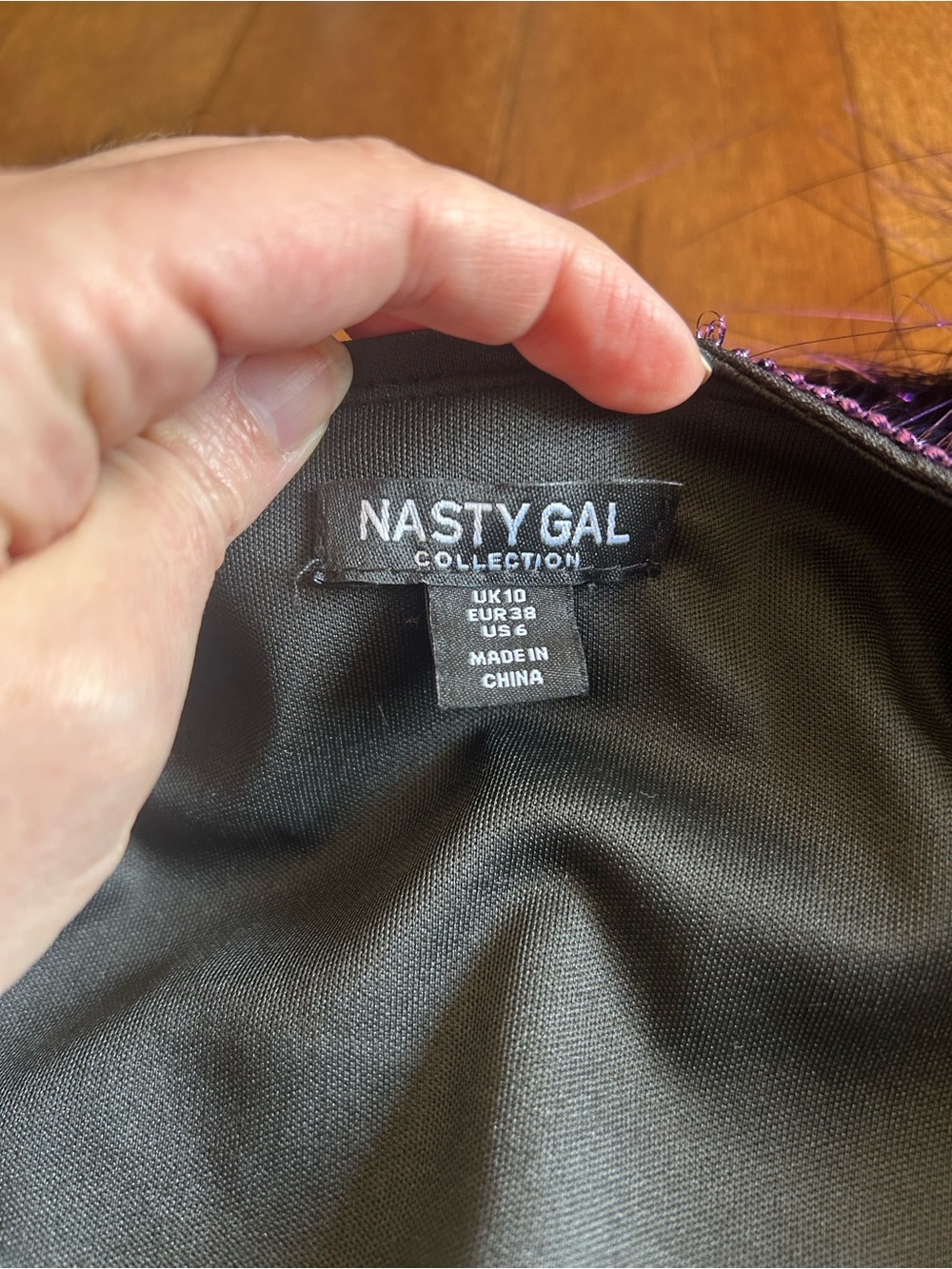 Nasty Gal Metallic Tinsel Fringe Open Front Jacket Festival Concert Party Size 6 - Picture 5 of 8